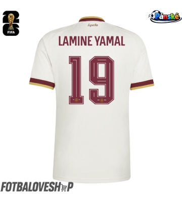 Španělsko Lamine Yamal #19 Venkovní Dres MS 2026 Krátký Rukáv